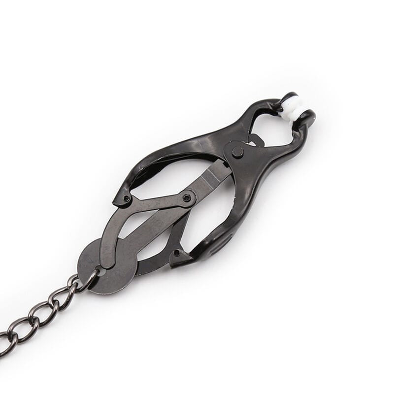 Nippelklemmen Japanische Nippelklammern mit Schwarzer Kette – Ansicht 6