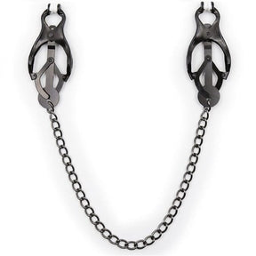 Nippelklemmen Japanische Nippelklammern mit Schwarzer Kette