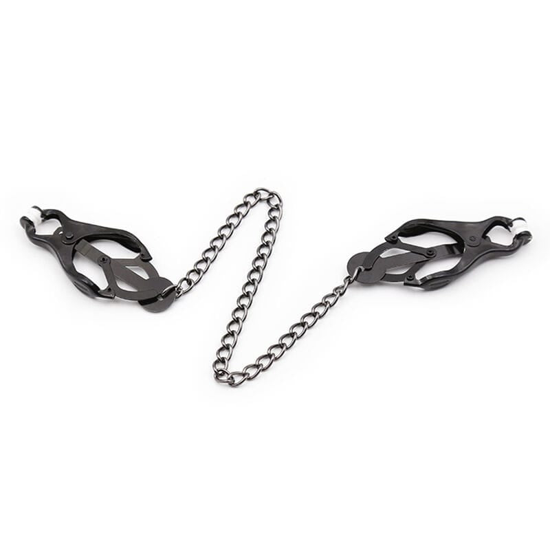 Nippelklemmen Japanische Nippelklammern mit Schwarzer Kette – Ansicht 5