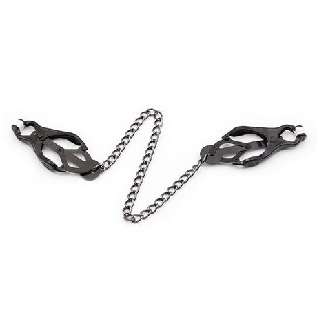 Nippelklemmen Japanische Nippelklammern mit Schwarzer Kette