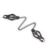 Nippelklemmen Ohmama Fetish als Kleeblatt mit Kette Schwarz