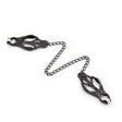 Nippelklemmen Ohmama Fetish als Kleeblatt mit Kette Schwarz