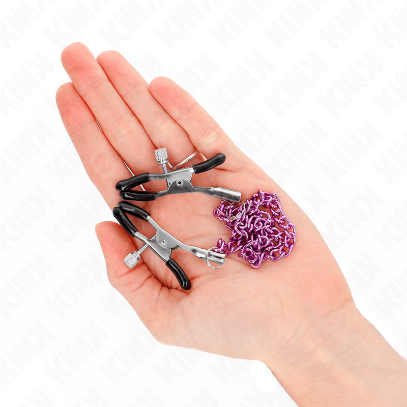 Nippelklemmen Kette Lila