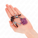 Nippelklemmen Kette Lila