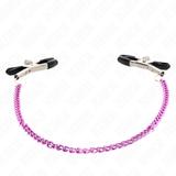 Nippelklemmen Kette Lila
