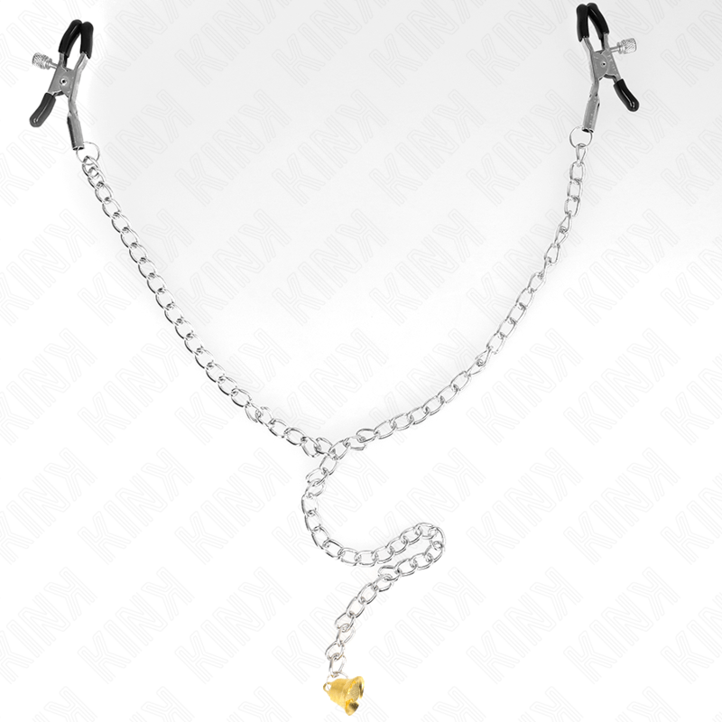 Nippelklemmen Kette mit Hornanhänger Schwarz – Ansicht 4