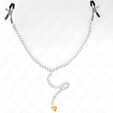 Nippelklemmen Kette mit Hornanhänger Schwarz – Ansicht 4