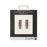 Nippelklemmen Ouch magnetisch mit Strassstein Grau 1 x Ø 1 cm – Ansicht 2
