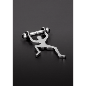 Nippelklemmen magnetisch Silber 8,2 cm