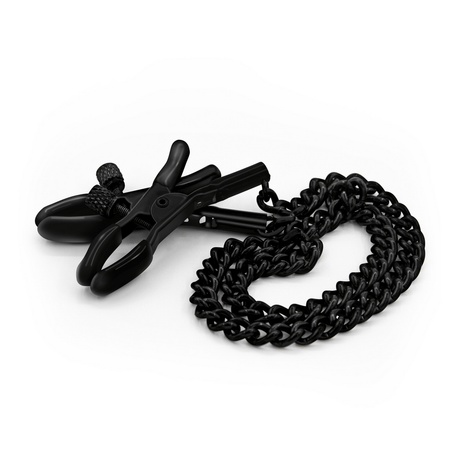 Nippelklemmen mit Kette Schwarz 7 x Ø 1 cm – Ansicht 3