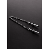 Nippelklemmen mit Nadelspitzen und Kette Silber 48,5 cm