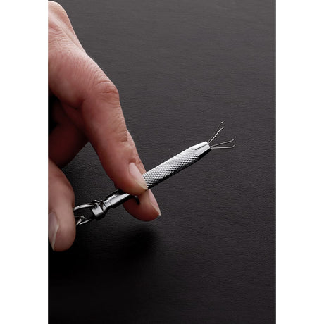 Nippelklemmen mit Nadelspitzen und Kette Silber 48,5 cm – Ansicht 4