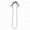 Nippelklemmen an Kugelkette Silber 30 cm
