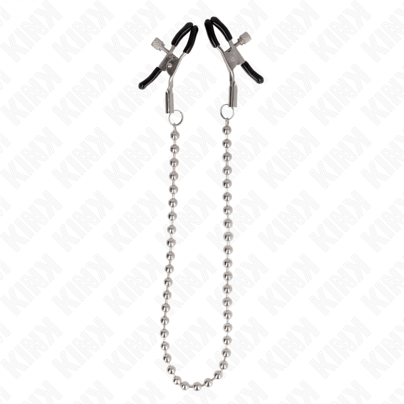 Nippelklemmen Perlenkette Schwarz