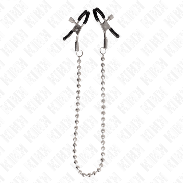 Nippelklemmen an Kugelkette Silber 30 cm