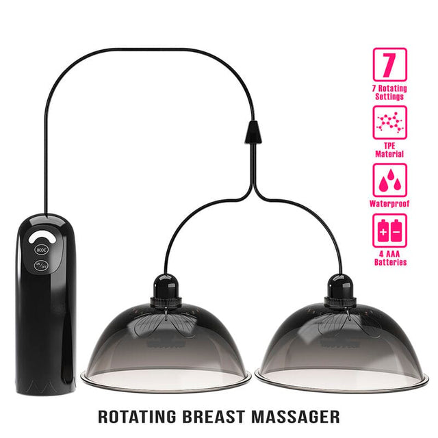 Nippelklemmen Pretty Love mit Rotation und Saugfunktion Schwarz