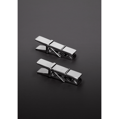 Nippelklemmen Wäscheklammer-Stil Silber 8 cm