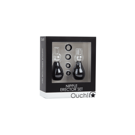 Nippelsauger Ouch als Set mit vier Ringen Schwarz 7 cm – Ansicht 2