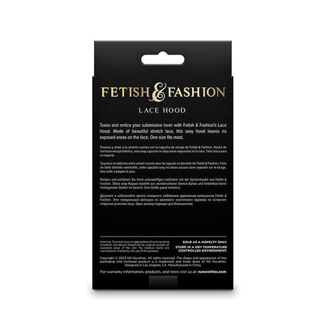 Dessous Fetish & Fashion Spitzenhaube Schwarz.1