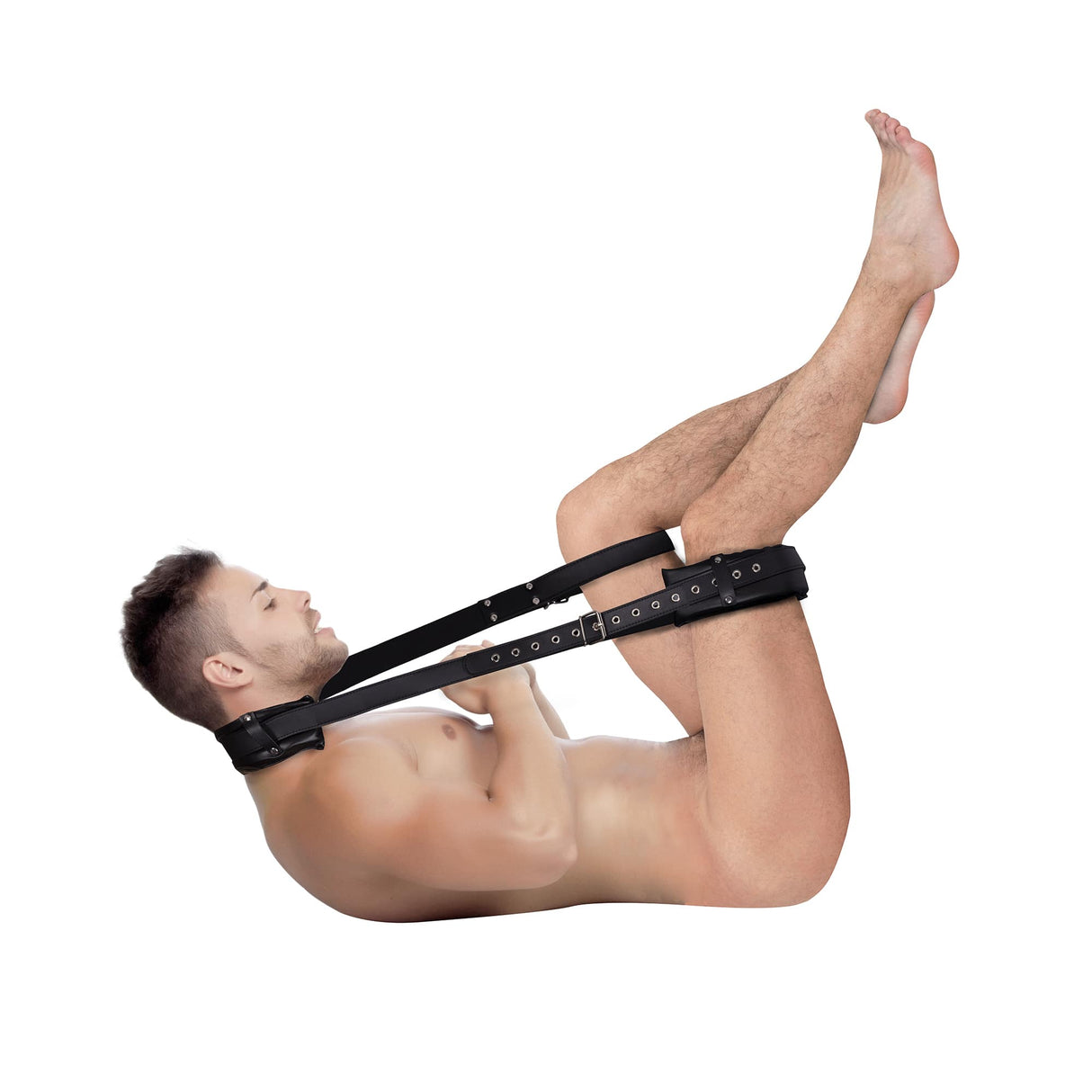 Oberschenkel-Sling Ouch gepolstert mit Nackenband Schwarz 68 cm – Ansicht 6