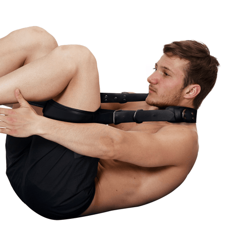 Oberschenkel-Sling Ouch gepolstert mit Schnallen Schwarz 121 cm – Ansicht 6