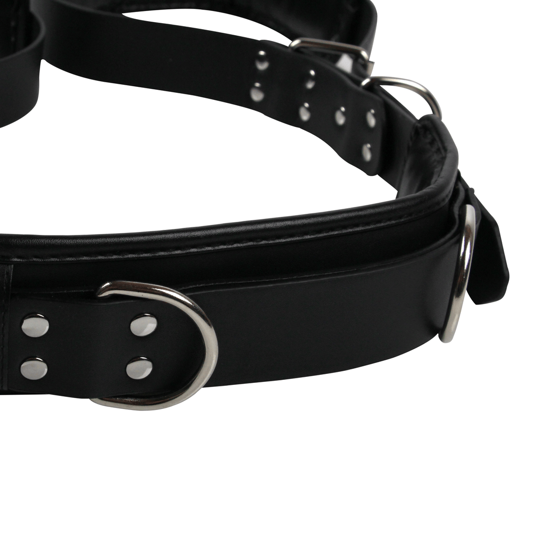 Oberschenkel-Sling Ouch gepolstert mit Schnallen Schwarz 121 cm – Ansicht 7