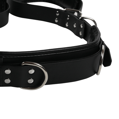 Oberschenkel-Sling Ouch gepolstert mit Schnallen Schwarz 121 cm – Ansicht 7
