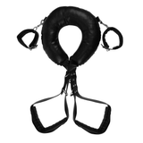 Oberschenkel-Sling Ouch gepolstert mit Handschellen Schwarz 72 cm – Ansicht 6