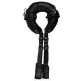 Oberschenkel-Sling Ouch gepolstert mit Handschellen Schwarz 72 cm – Ansicht 5