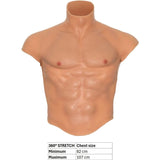 Oberteil Verborgene Bedürfnis Alter Ego Silikon-MännertorsShirt mit ABS-Fleisch Hautfarbe