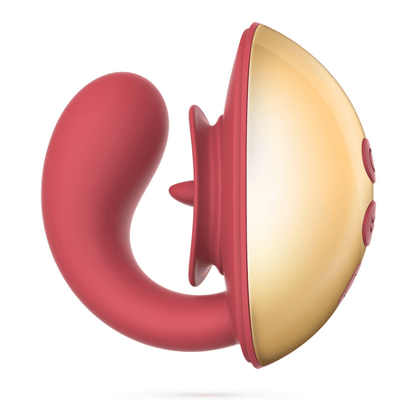 Paar-Vibrator Arcane mit Zungenfunktion Rot 3,1 cm – Ansicht 4