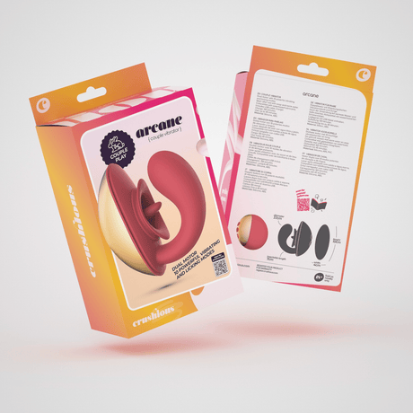 Paar-Vibrator Arcane mit Zungenfunktion Rot 3,1 cm – Ansicht 2