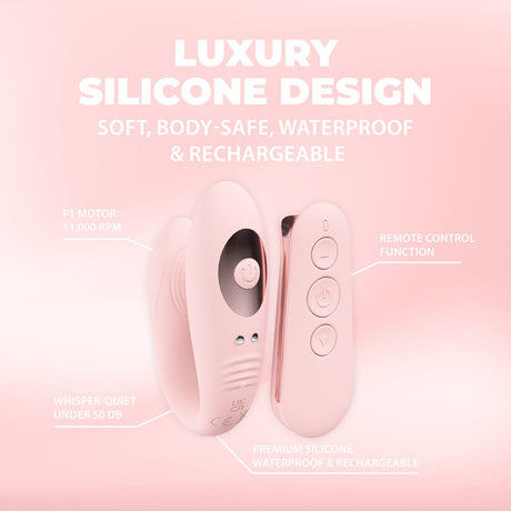Paarvibrator Charme mit Fernbedienung Rosa 6,7 x 2,6 cm – Ansicht 6