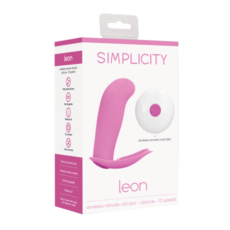 Paarvibrator Simplicity Leon Pink 10,2 cm – Ansicht 2