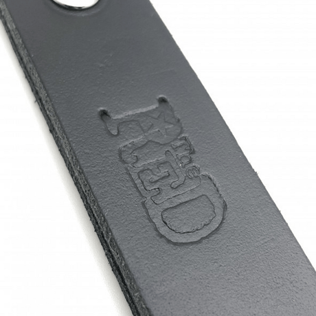 Paddle aus Leder mit drei Riemen Schwarz 39,5 cm – Ansicht 5