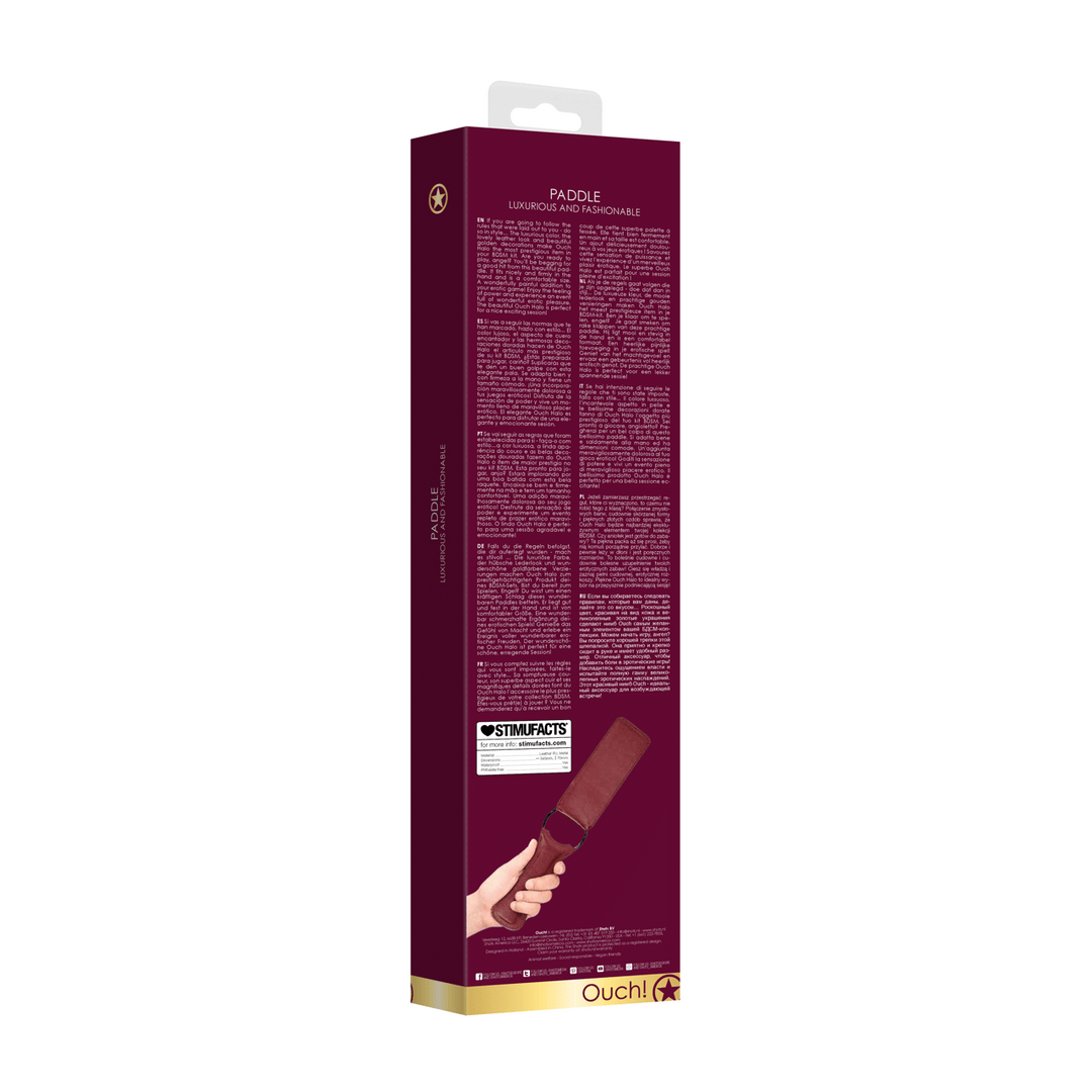 Paddle Ouch Luxus mit Metallring in Bordeaux und Petrol 34,5 cm – Ansicht 3
