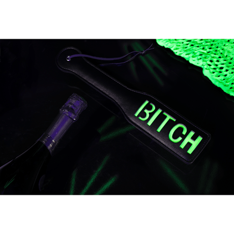Paddle Ouch mit Bitch-Prägung Neongrün 32,2 cm – Ansicht 5