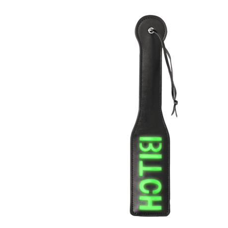 Paddle Ouch mit Bitch-Prägung Neongrün 32,2 cm – Ansicht 2