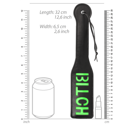Paddle Ouch mit Bitch-Prägung Neongrün 32,2 cm – Ansicht 6