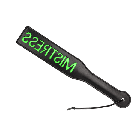 Paddle Ouch mit Mistress-Prägung Neongrün 39,5 cm – Ansicht 4