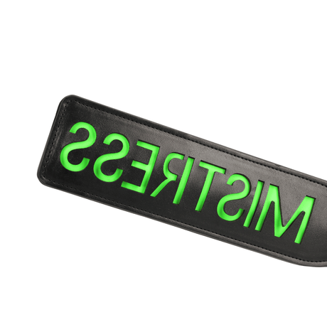 Paddle Ouch mit Mistress-Prägung Neongrün 39,5 cm – Ansicht 5