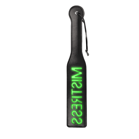 Paddle Ouch mit Mistress-Prägung Neongrün 39,5 cm – Ansicht 2