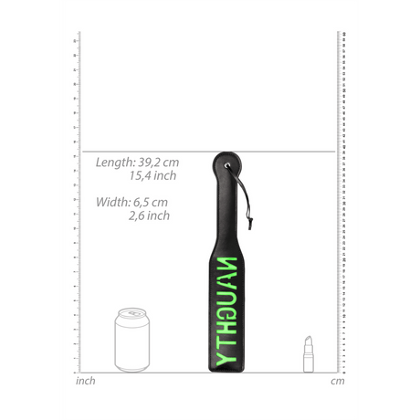 Paddle Ouch mit Naughty-Prägung Neongrün 39,5 cm – Ansicht 6