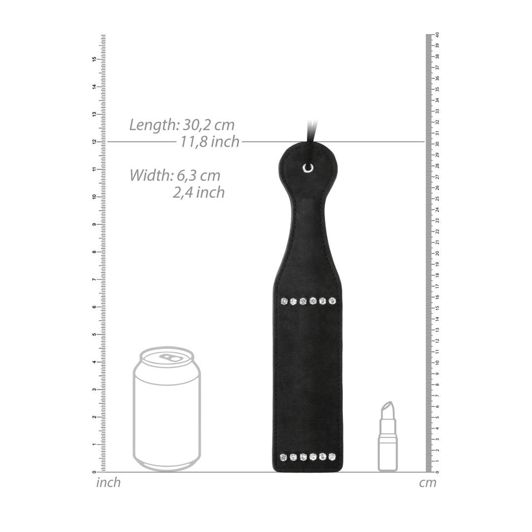 Paddle Ouch mit Strasssteinen Schwarz 30,2 x 6,3 cm – Ansicht 6