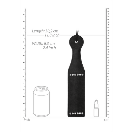 Paddle Ouch mit Strasssteinen Schwarz 30,2 x 6,3 cm – Ansicht 6