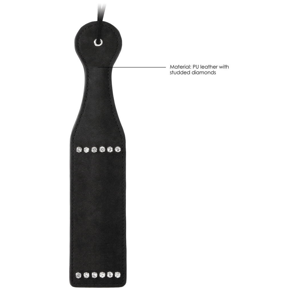 Paddle Ouch mit Strasssteinen Schwarz 30,2 x 6,3 cm – Ansicht 4
