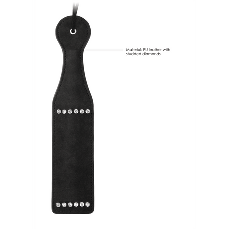 Paddle Ouch mit Strasssteinen Schwarz 30,2 x 6,3 cm – Ansicht 4
