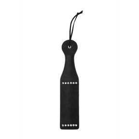 Paddle Ouch mit Strasssteinen Schwarz 30,2 x 6,3 cm