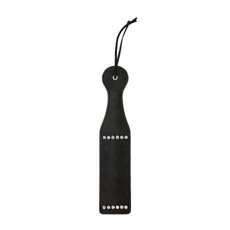 Paddle Ouch mit Strasssteinen Schwarz 30,2 x 6,3 cm