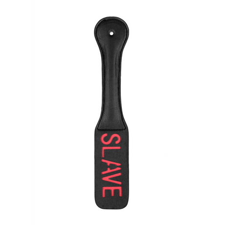 Paddle Ouch mit Slave-Prägung Schwarz 31,5 x 5,5 cm